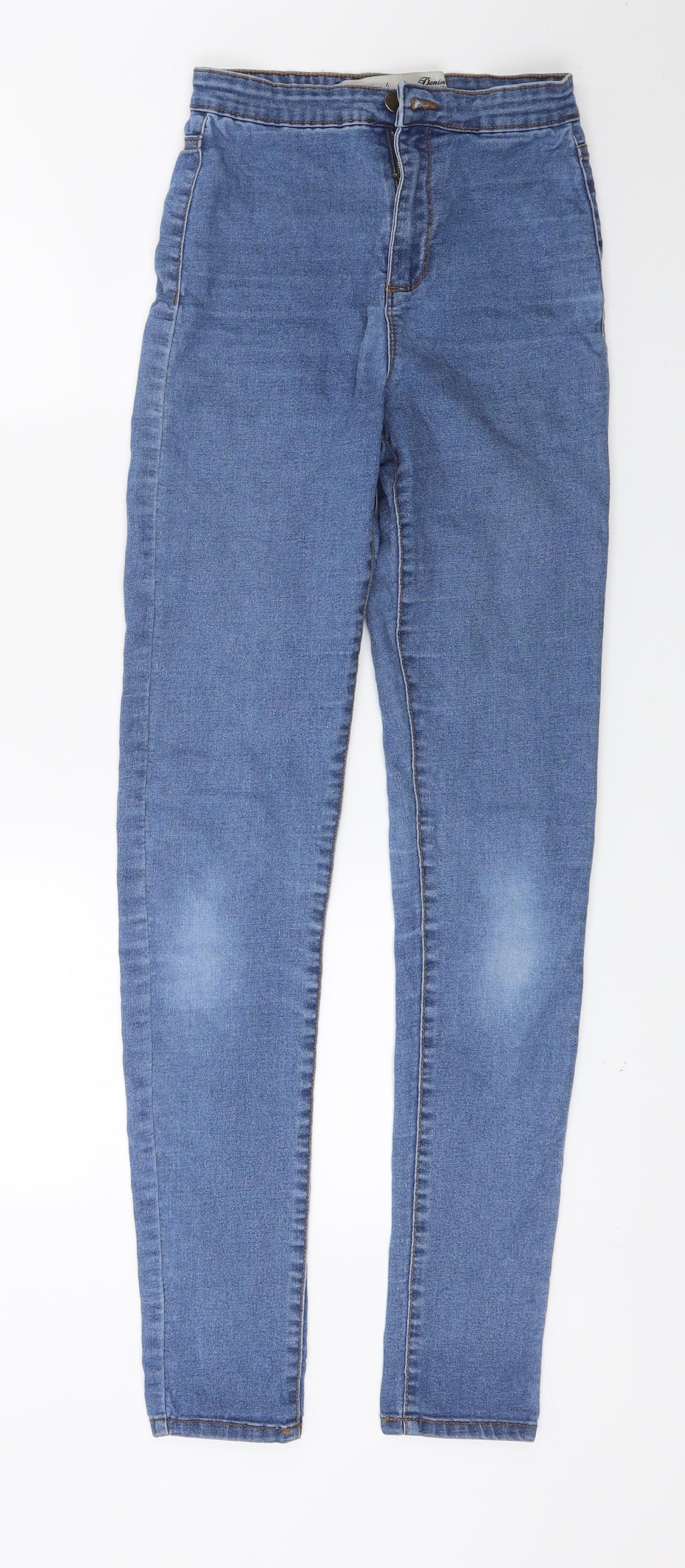 Primark Womens Blue  Denim Skinny Jeans Size 8 L26 in