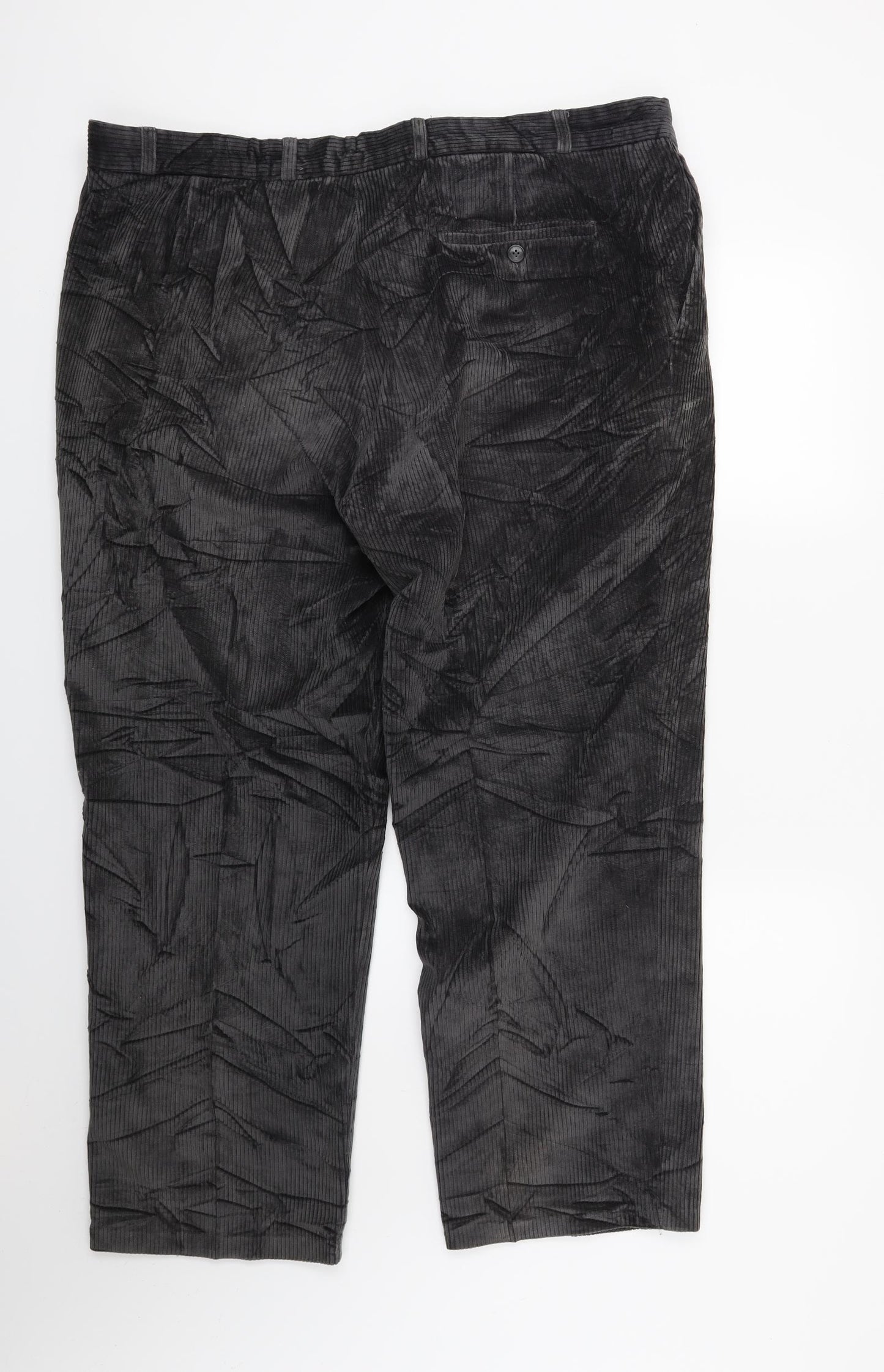 Simon talor Mens Grey  Corduroy Trousers  Size 42 L29 in