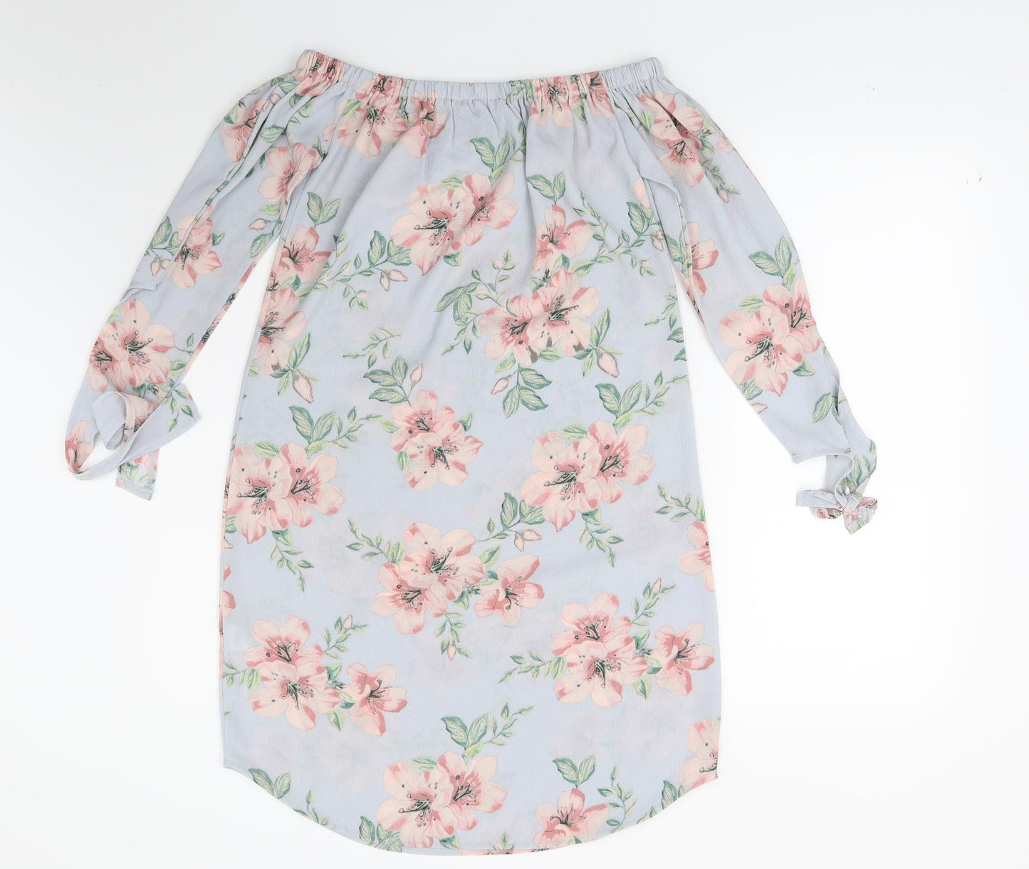 New Look Womens Blue Floral  A-Line  Size 8