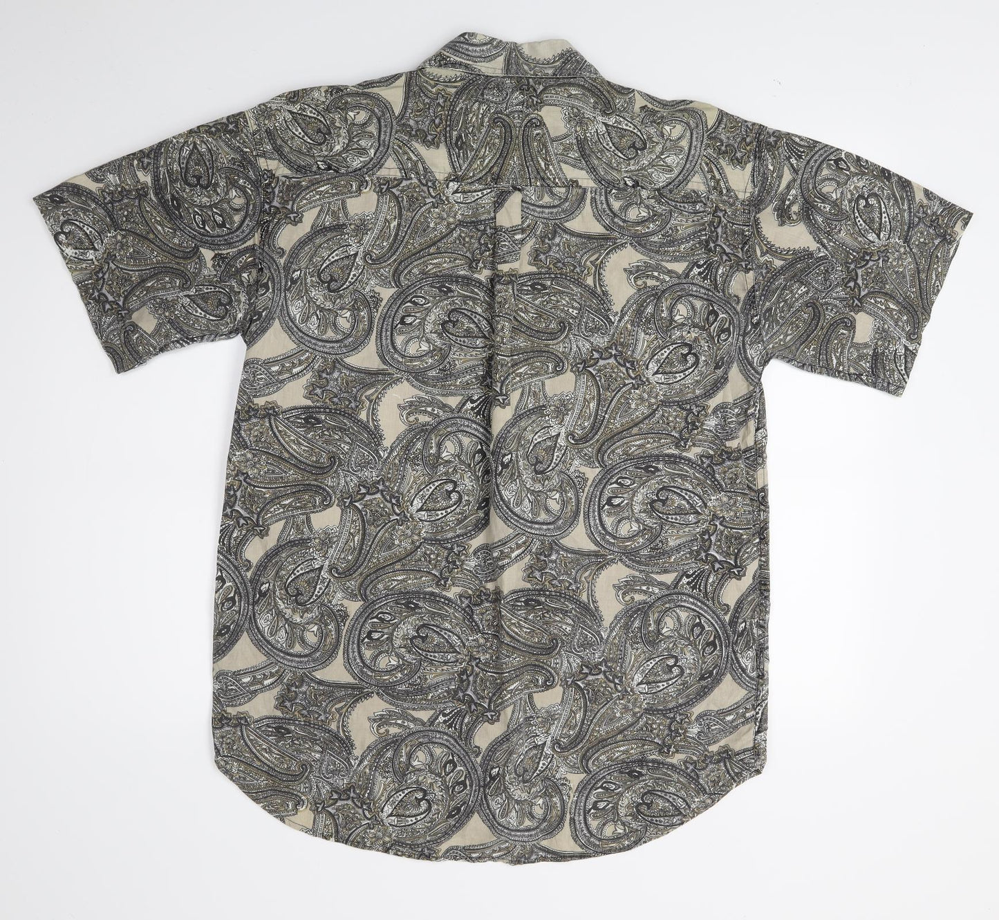 Dezikey Mens Brown Paisley   Button-Up Size S