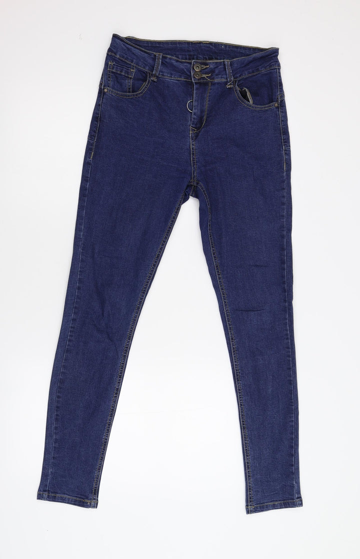 Preworn Womens Blue  Denim Mom Jeans Size 28 L28 in
