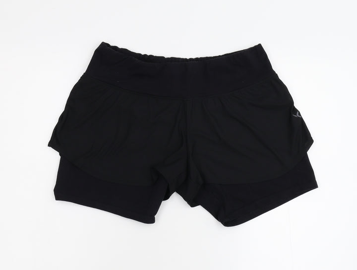 Preworn Womens Black Sweat Shorts Size 28