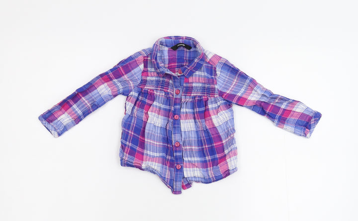 George Boys Multicoloured Check Flannel Basic Button-Up Size 12-18 Months