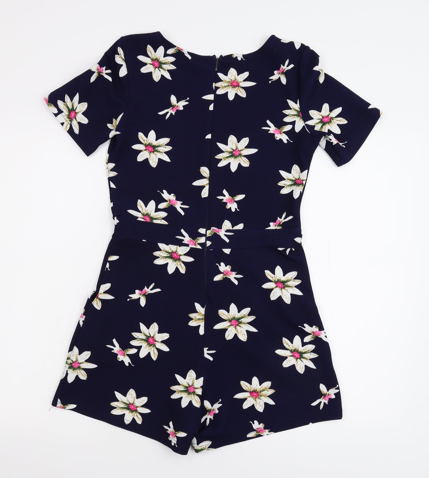 AX Womens Blue Floral  Playsuit One-Piece Size 10