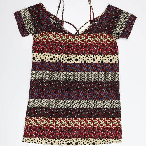 Boohoo Womens Multicoloured Floral  Shift  Size 12