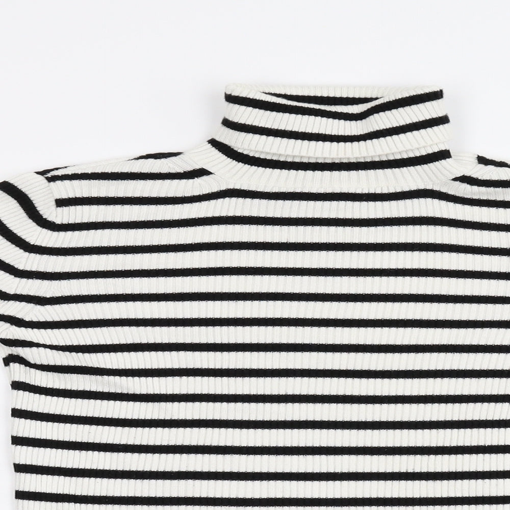 Topshop Womens Multicoloured Striped Knit Pullover Jumper Size 8