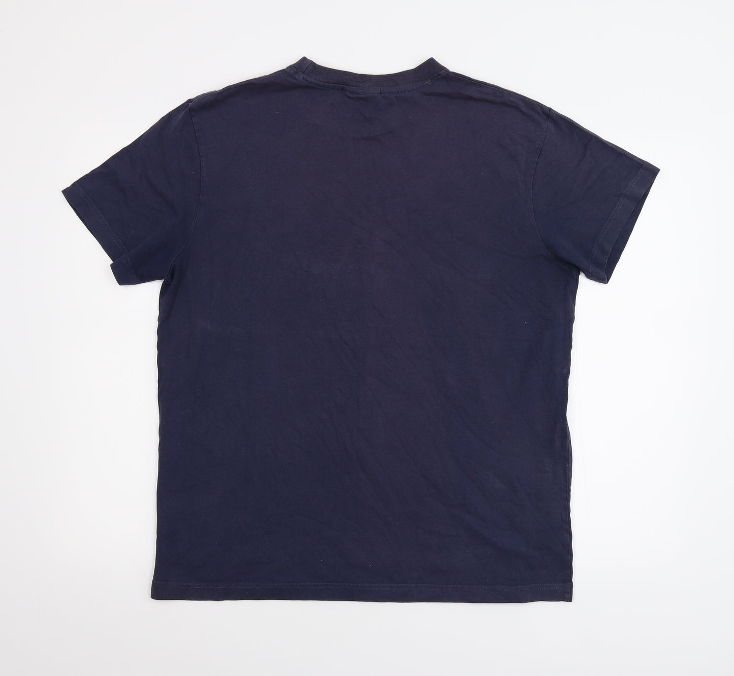 Weird Fish Mens Blue  Flannel  T-Shirt Size M