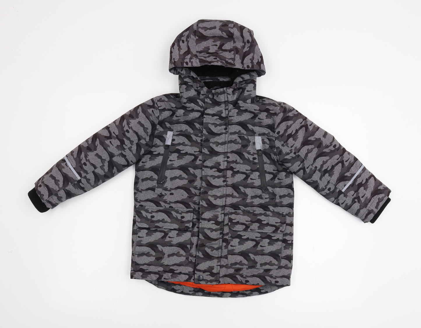 TU Boys Grey Camouflage  Jacket Coat Size 5-6 Years