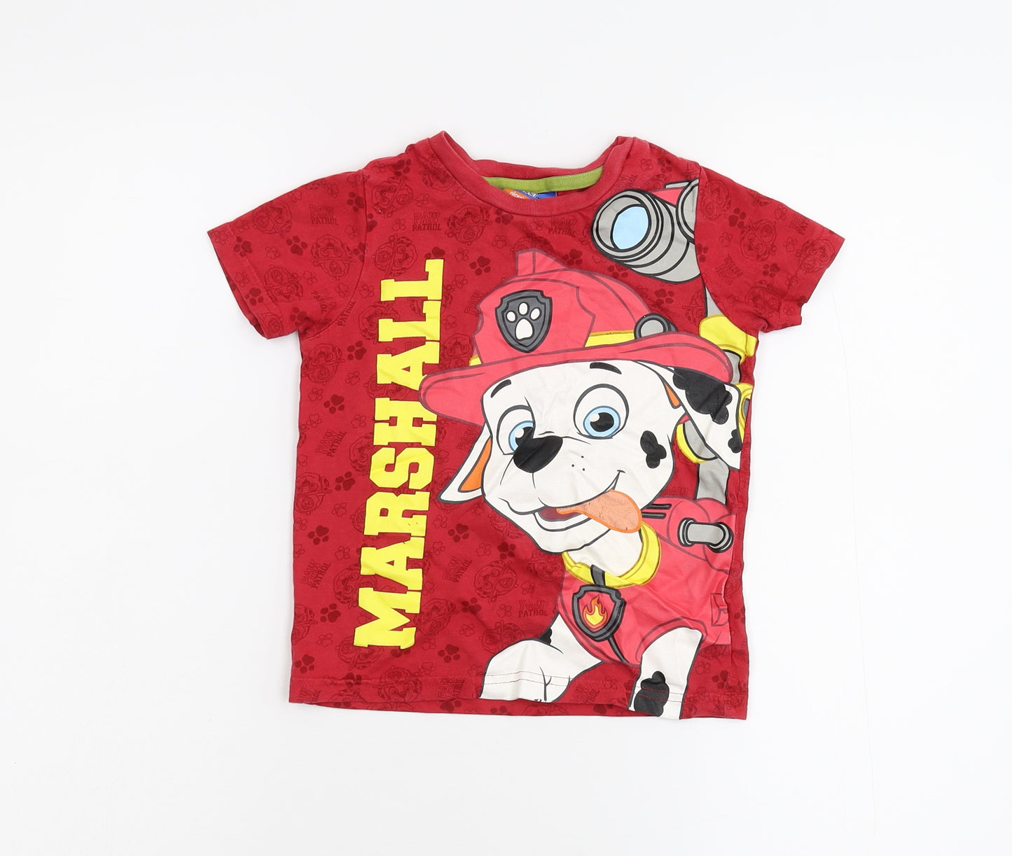 George Boys Red   Basic T-Shirt Size 3-4 Years  - Paw Patrol