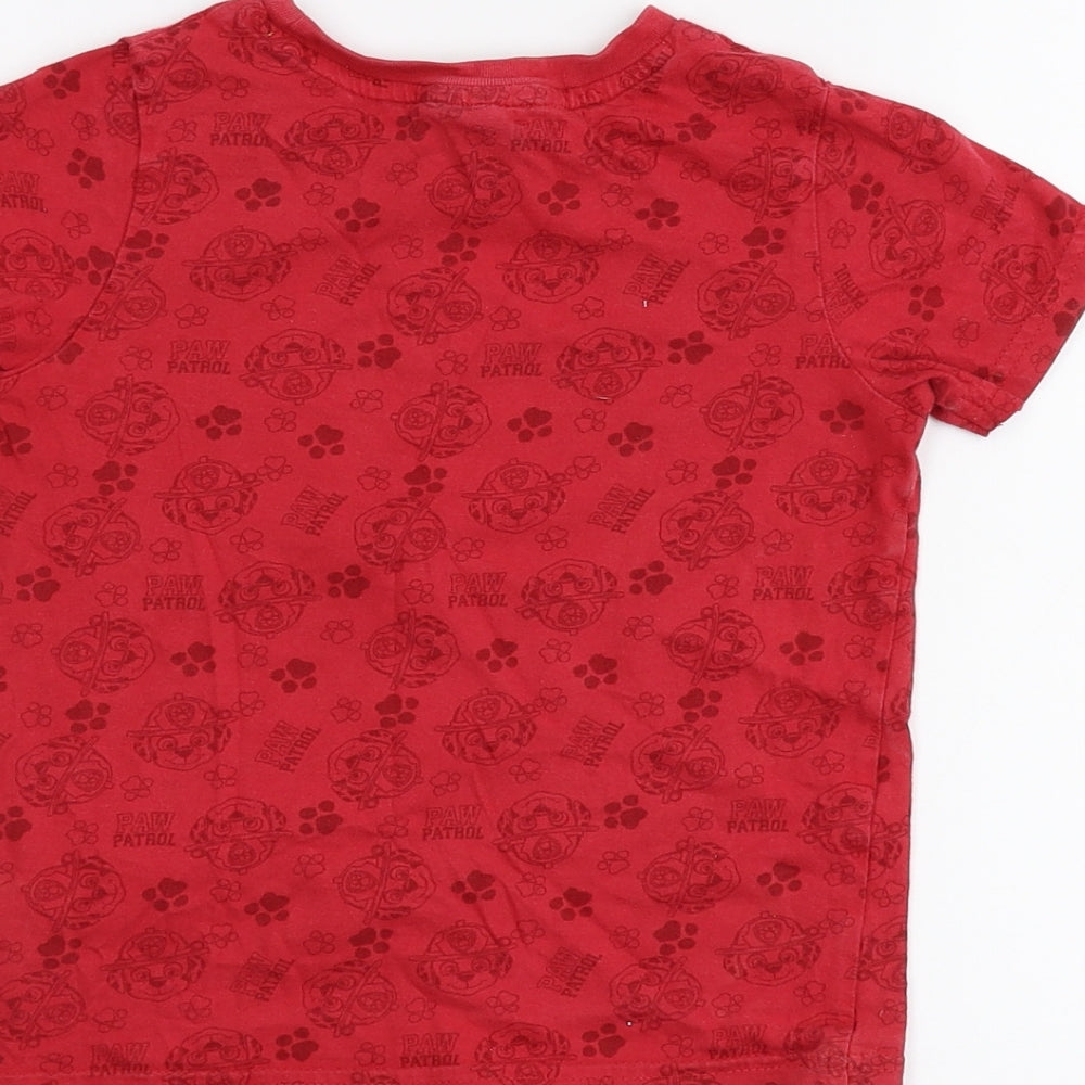 George Boys Red   Basic T-Shirt Size 3-4 Years  - Paw Patrol