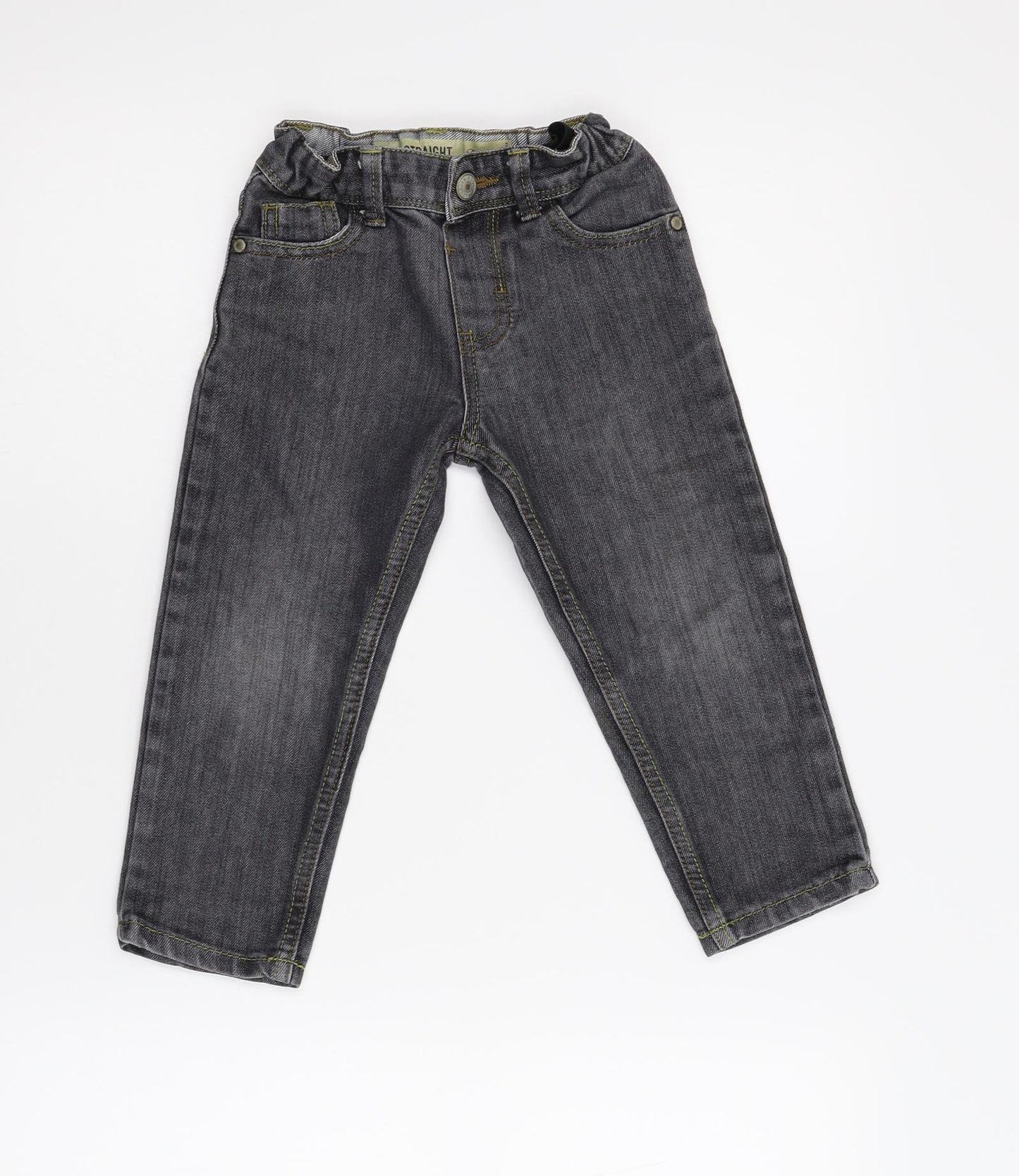 Primark Boys Black  Damask Straight Jeans Size 3-4 Years