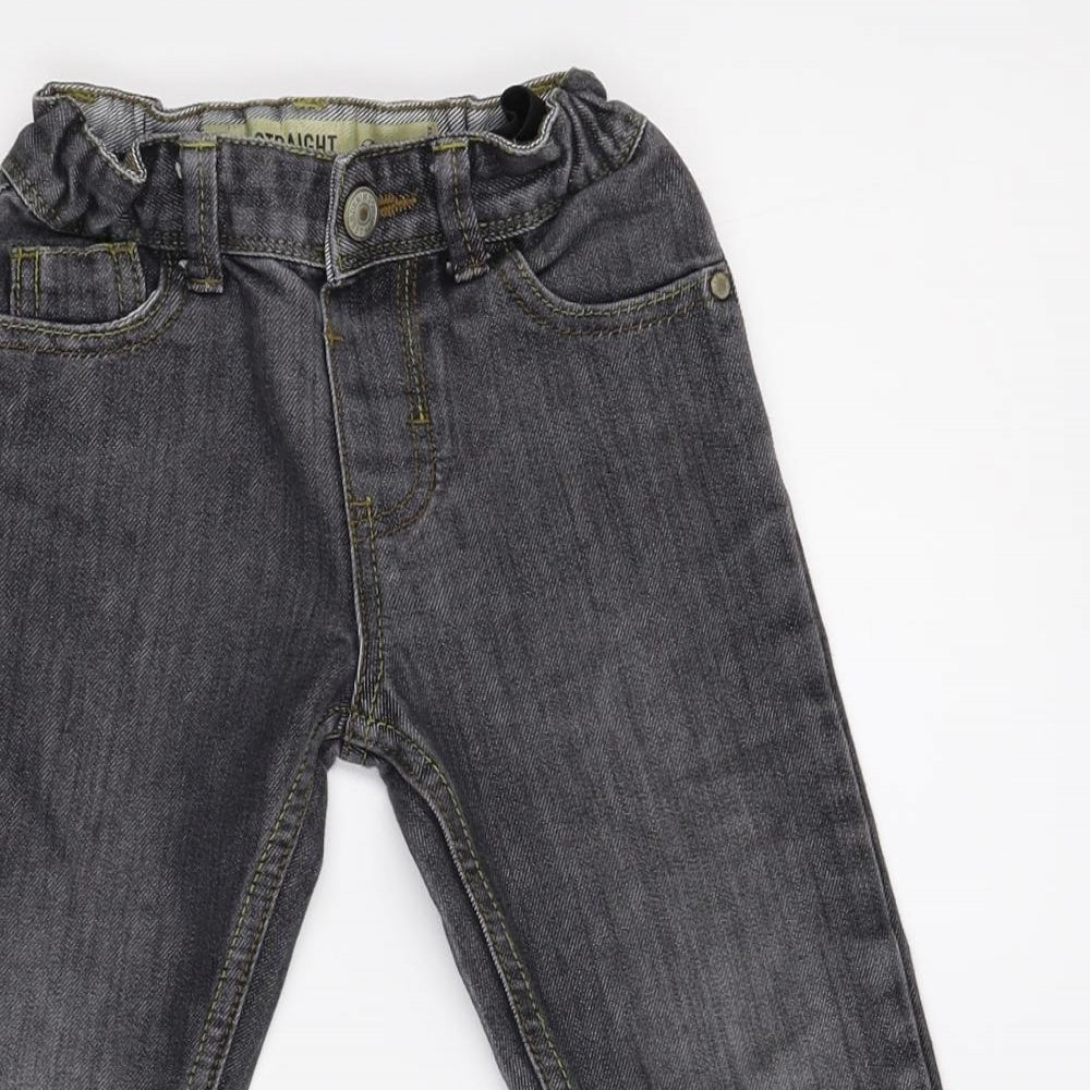 Primark Boys Black  Damask Straight Jeans Size 3-4 Years