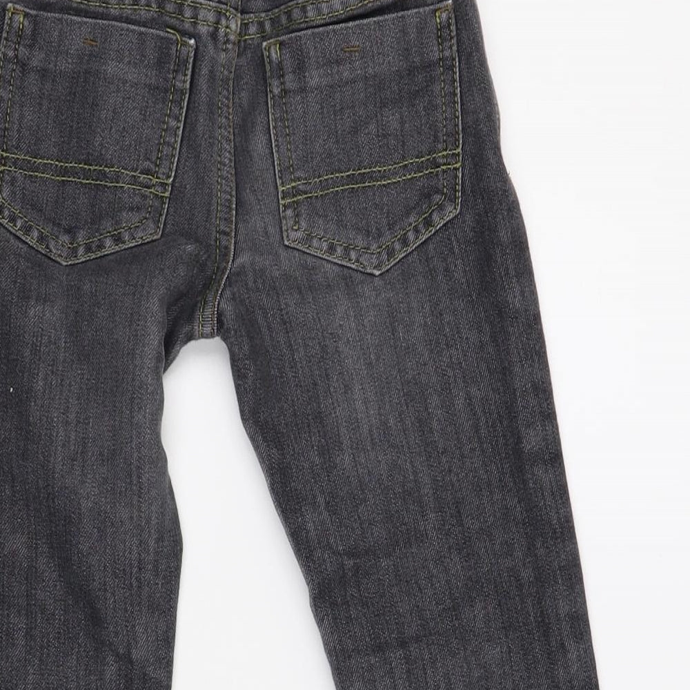 Primark Boys Black  Damask Straight Jeans Size 3-4 Years