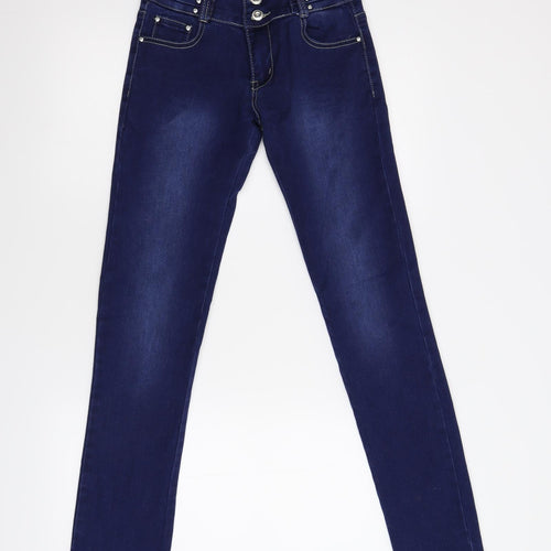 Mariola Girls Blue  Damask Skinny Jeans
