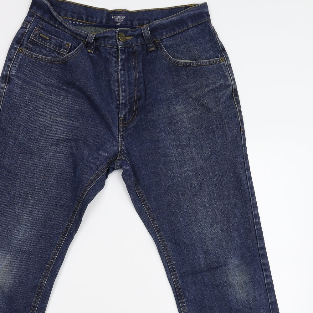Boston Crew Mens Blue  Denim Straight Jeans Size 32 L29 in