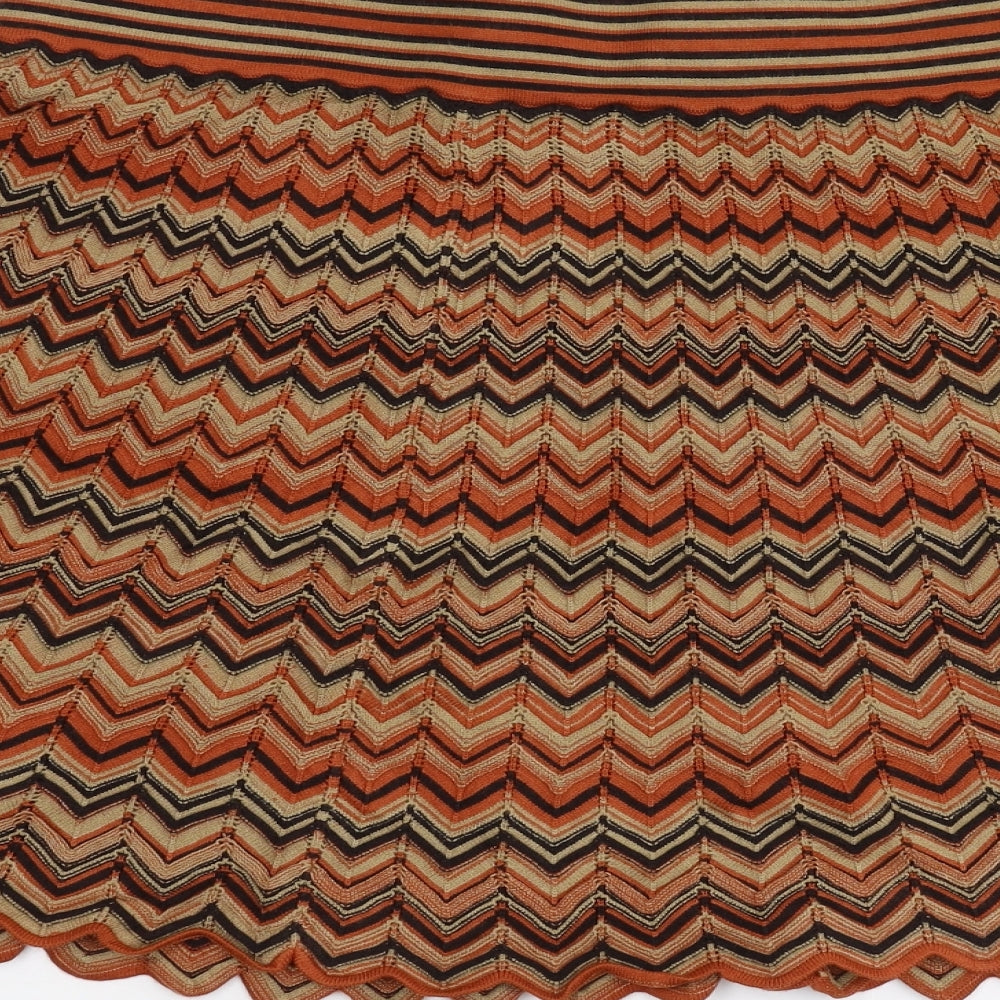 Phase Eight Womens Multicoloured Striped Jersey Swing Skirt Size M