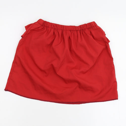 Preworn Girls Red   Mini Skirt Size M