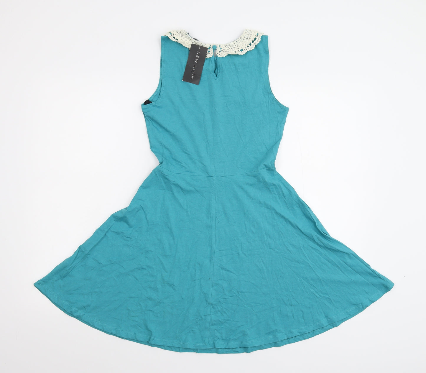 New Look Womens Blue  Jersey Skater Dress  Size 8