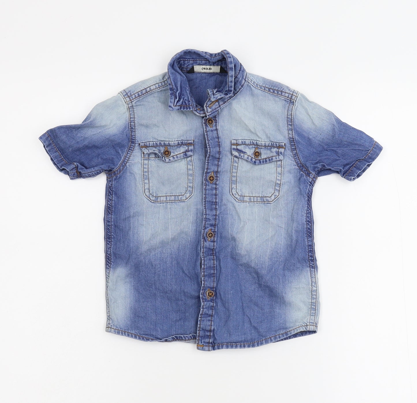 George Boys Blue  Denim Basic Button-Up Size 3-4 Years