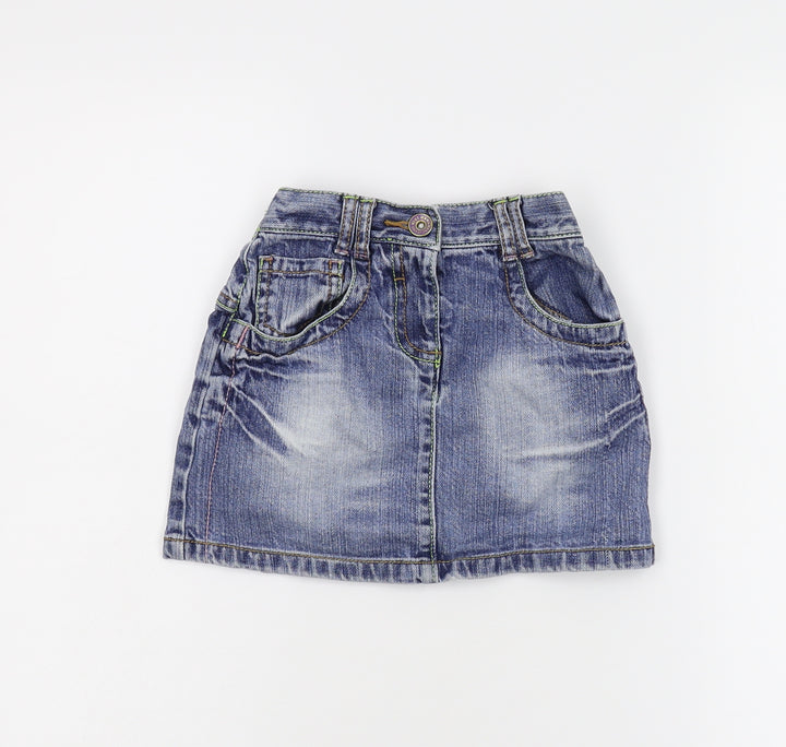 NEXT Girls Blue Damask Mini Skirt Size 18-24 Months