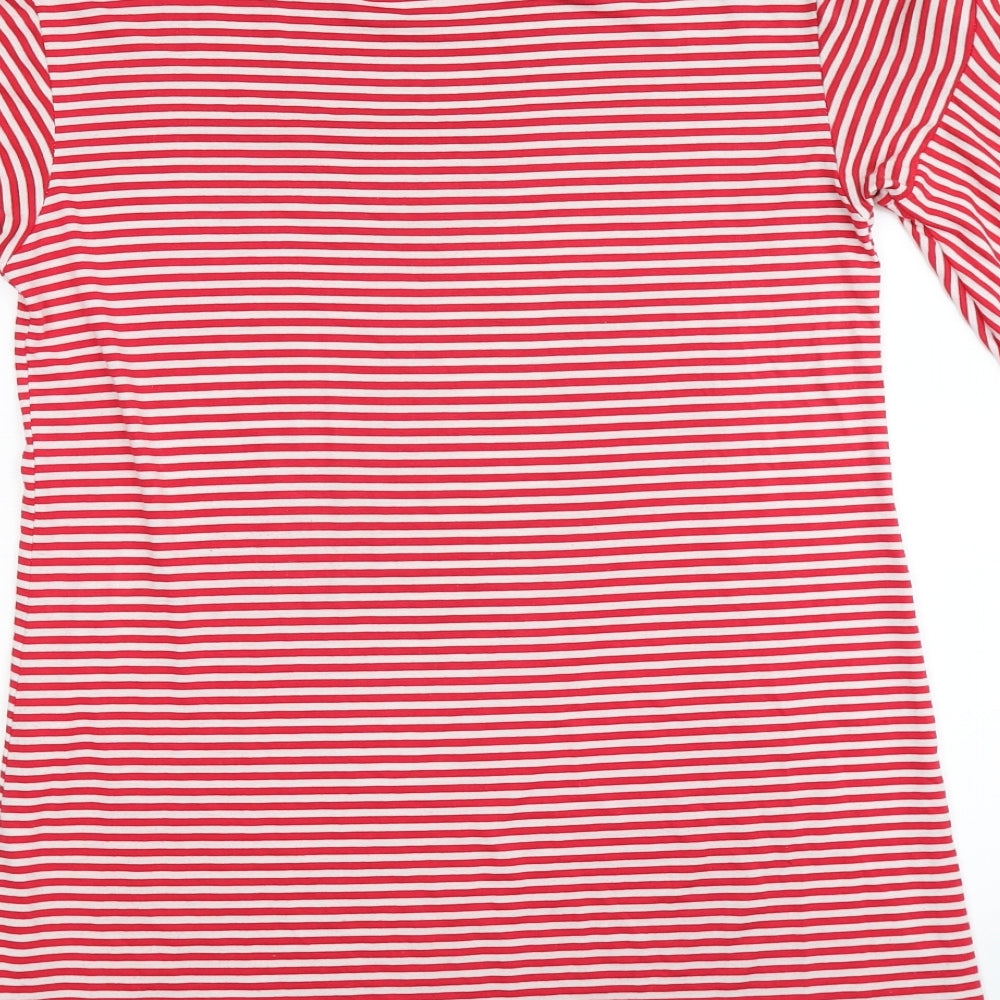 Missguided Womens Red Striped  A-Line  Size 8