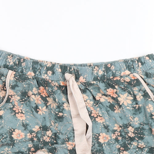 Love to Lounge Womens Green Floral  Hot Pants Shorts Size S