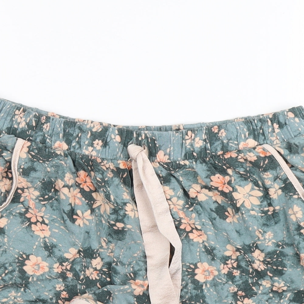 Love to Lounge Womens Green Floral  Hot Pants Shorts Size S