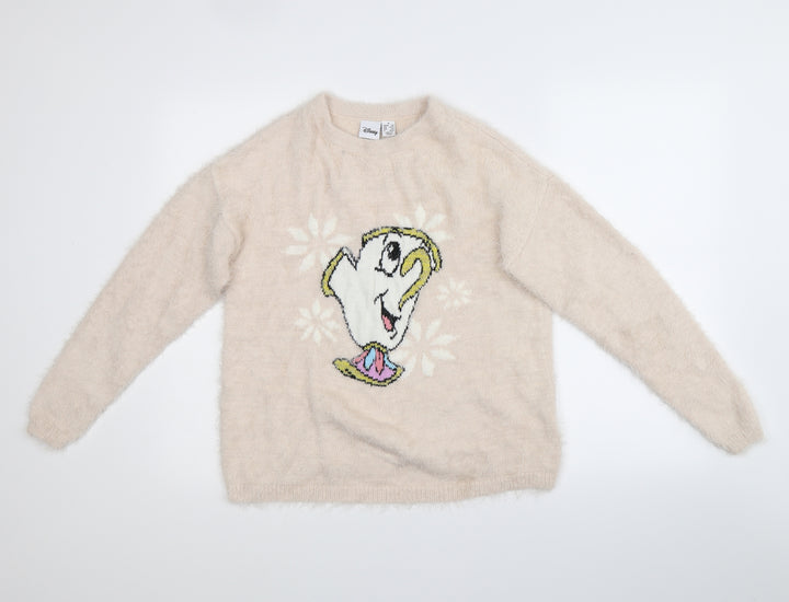 Disney Womens Pink Pullover Jumper Size S