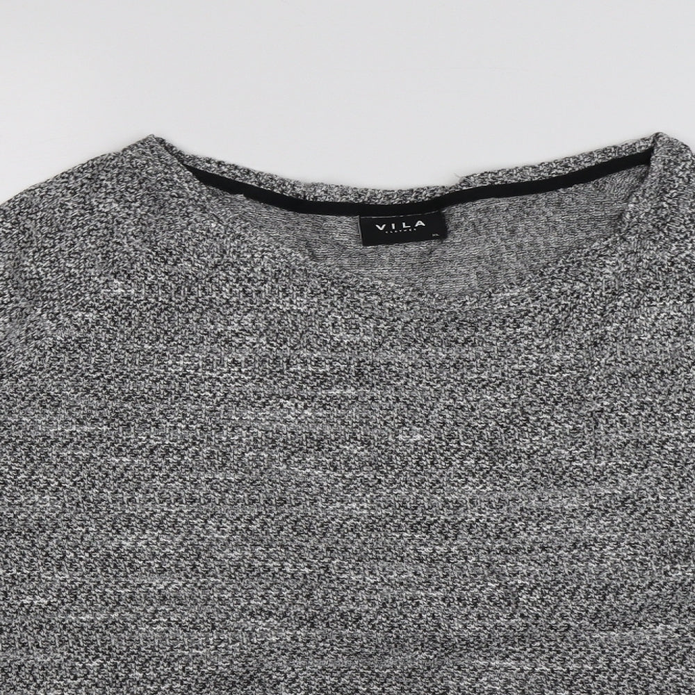 VILA Womens Grey   Basic T-Shirt Size XL