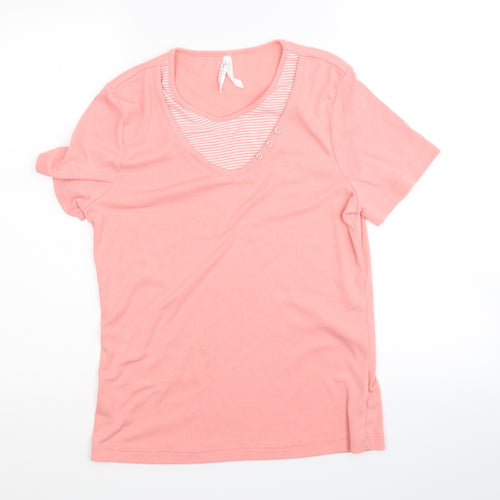BM casual Womens Pink   Basic T-Shirt Size M
