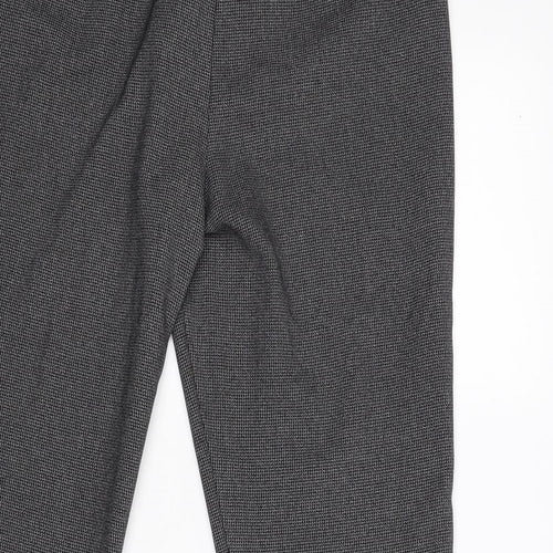 TU Womens Grey Check  Trousers  Size 16 L24.5 in