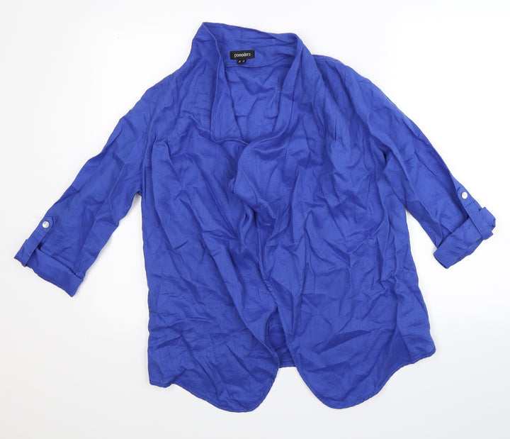 Pomodoro Womens Blue Jacket Size 12