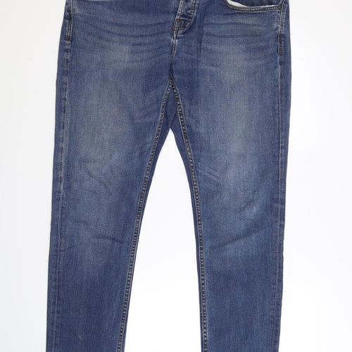 Pull&Bear Womens Blue   Skinny Jeans Size 20 L30 in - denim