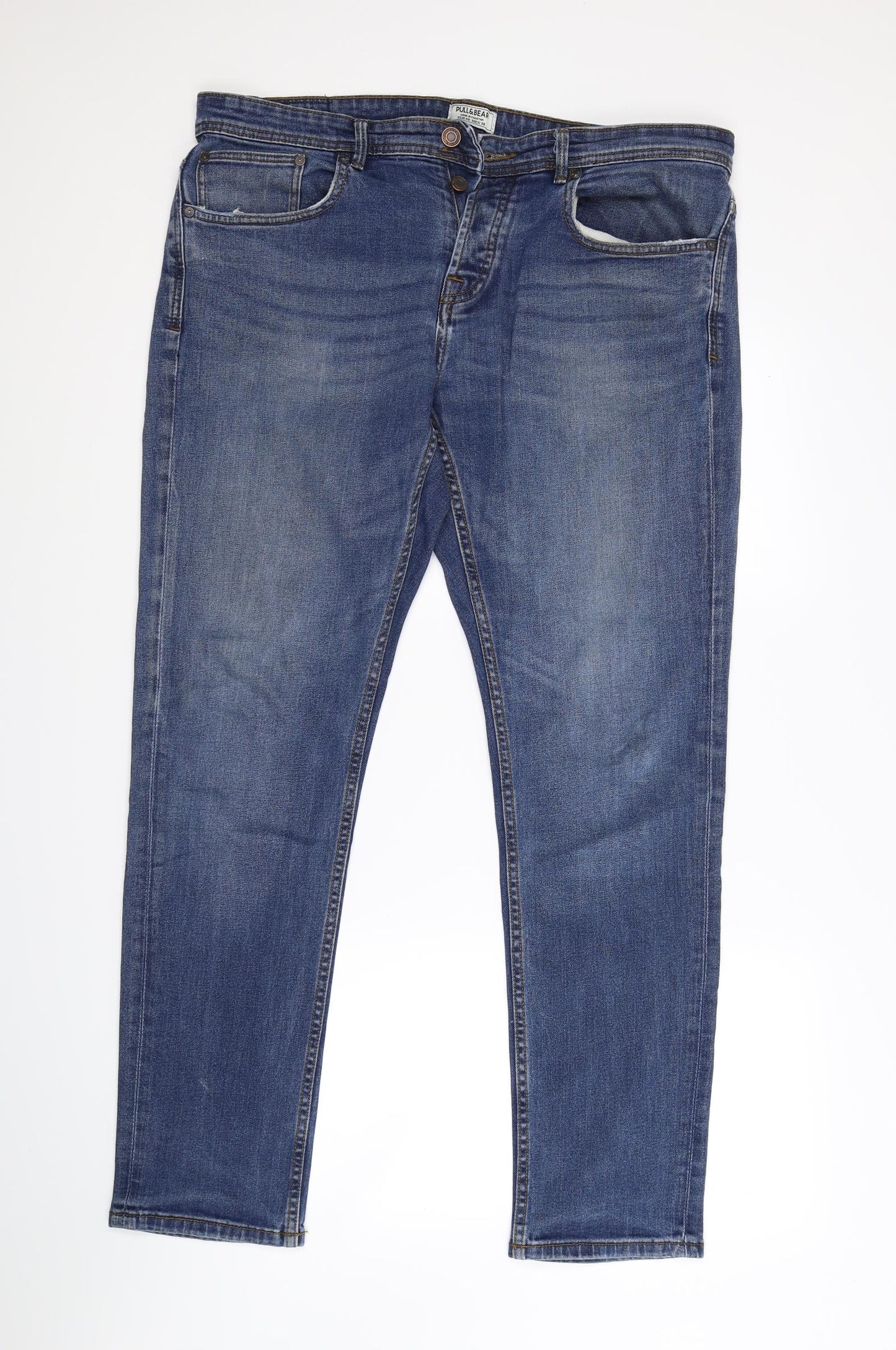 Pull&Bear Womens Blue   Skinny Jeans Size 20 L30 in - denim