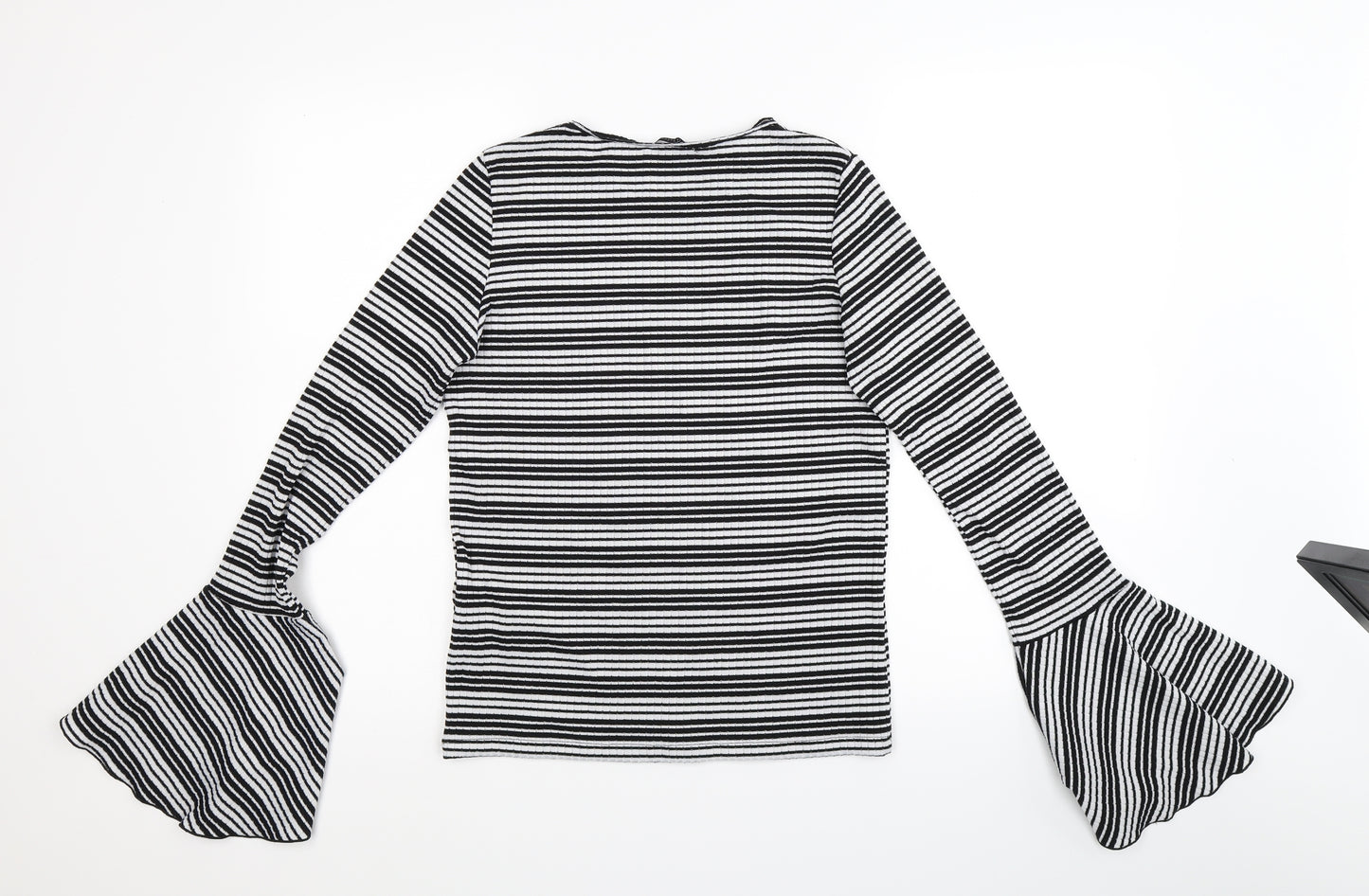 Zara Trafaluc Womens Black Striped  Pullover Jumper Size S