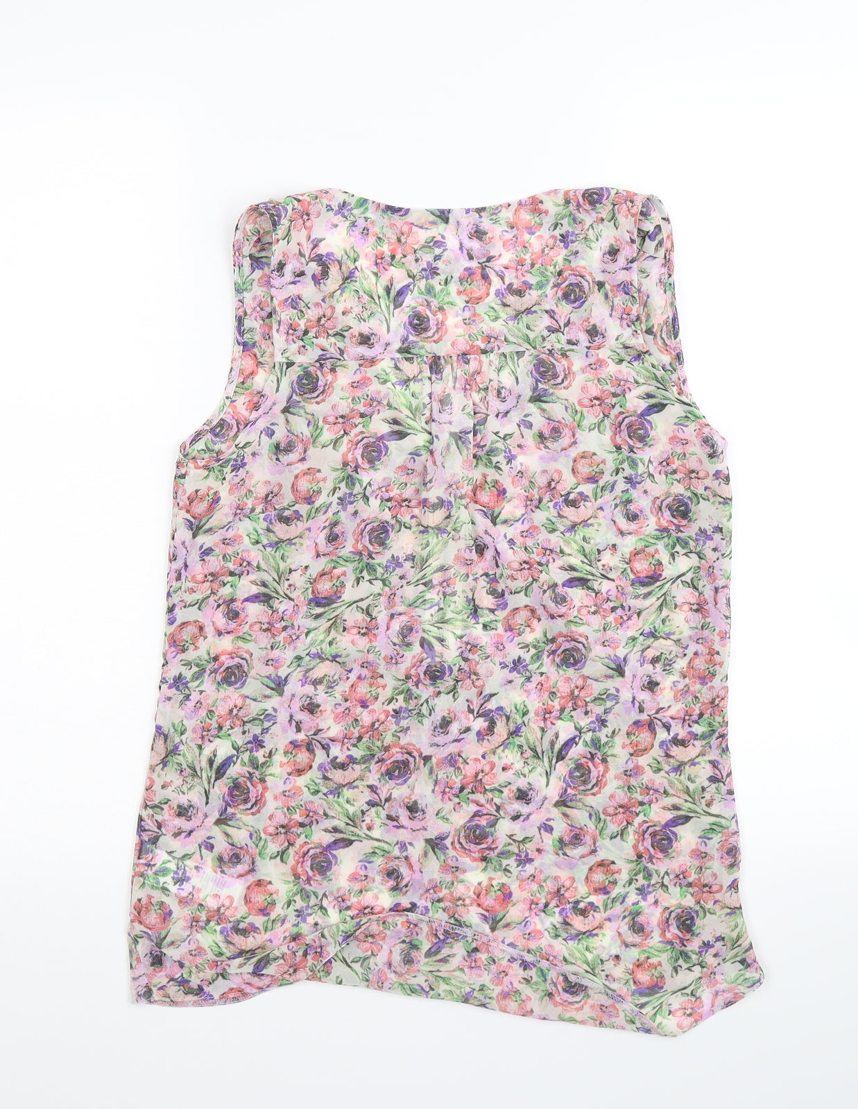 New Look Womens Purple Floral  A-Line  Size 8