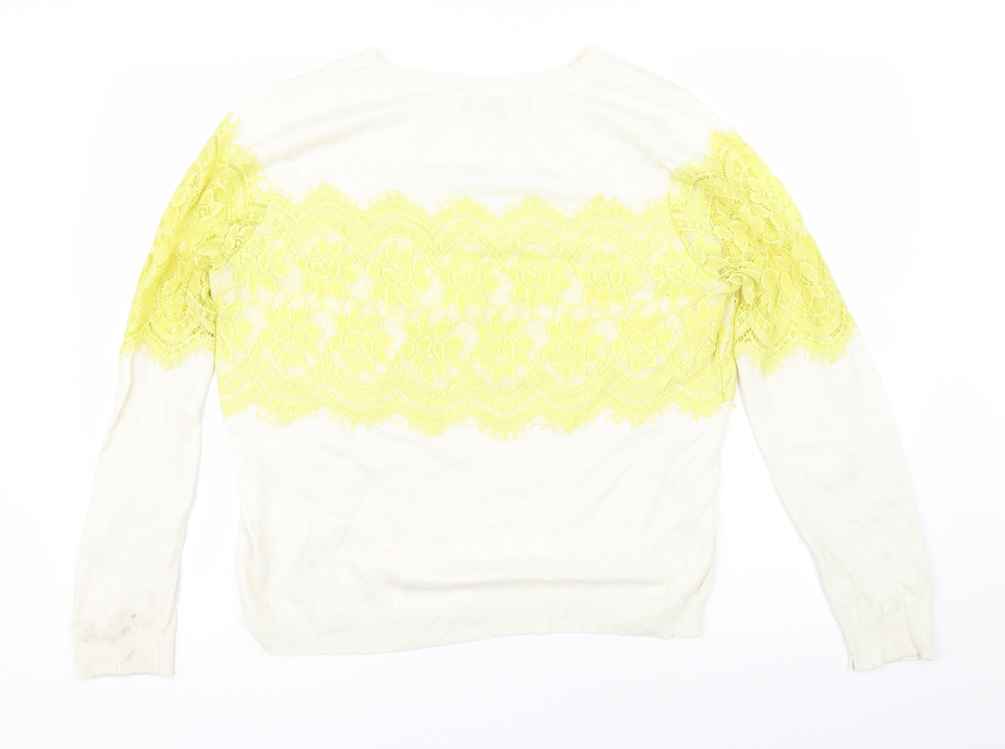 Very Womens Beige Floral  Pullover Jumper Size 16
