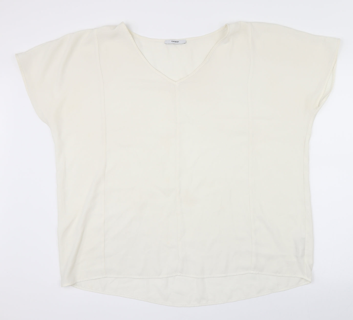 George Womens Beige   Basic Blouse Size 14