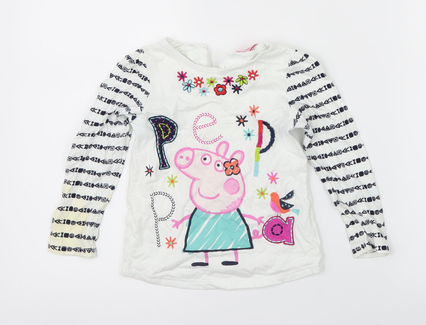 Peppa Pig Girls White   Pullover Jumper Size 3-4 Years  - Peppa Pig