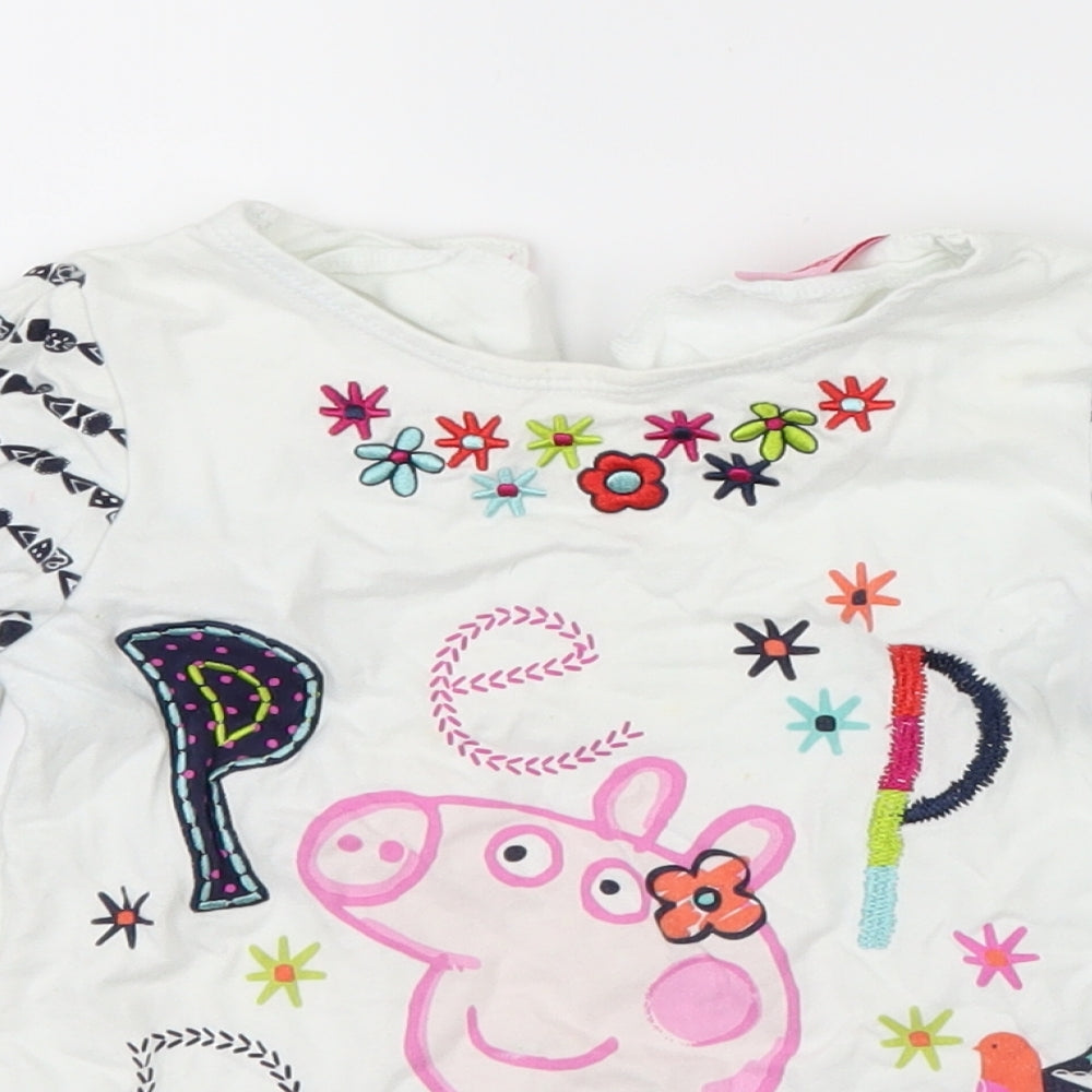 Peppa Pig Girls White   Pullover Jumper Size 3-4 Years  - Peppa Pig
