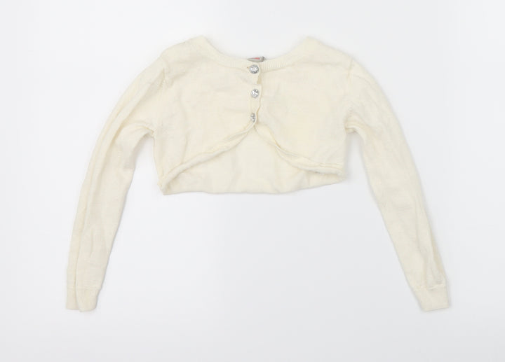 TU Girls Beige   Shrug Jumper Size 4 Years