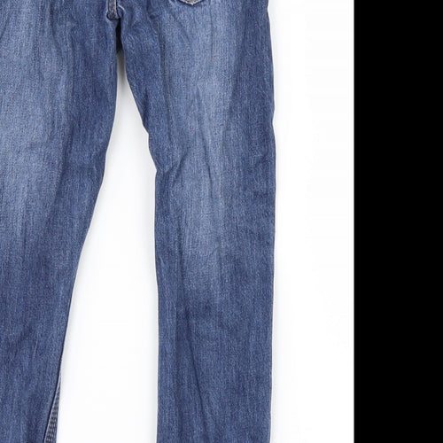 F&F Girls Blue   Straight Jeans Size 4-5 Years - birds floral flowers