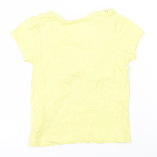 Primark Girls Yellow   Basic T-Shirt Size 3-4 Years