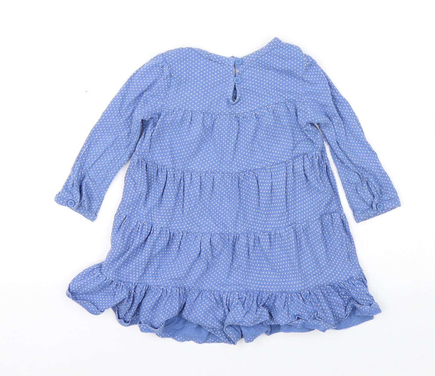 Baby Gap Girls Blue Polka Dot  Shirt Dress  Size 6-9 Months