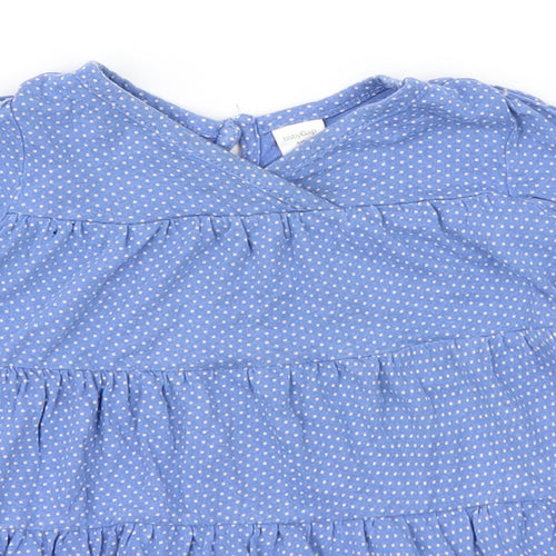 Baby Gap Girls Blue Polka Dot  Shirt Dress  Size 6-9 Months
