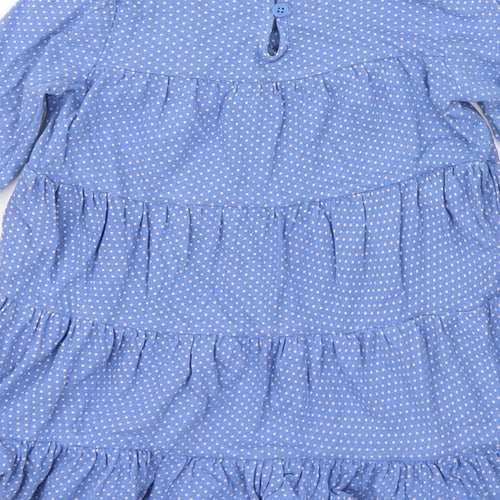 Baby Gap Girls Blue Polka Dot  Shirt Dress  Size 6-9 Months