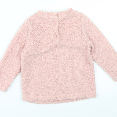 F&F Girls Pink   Pullover Jumper Size 6-9 Months  - Sloth animal