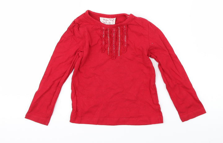 Young Dimension Girls Red   Pullover Casual Size 18-24 Months