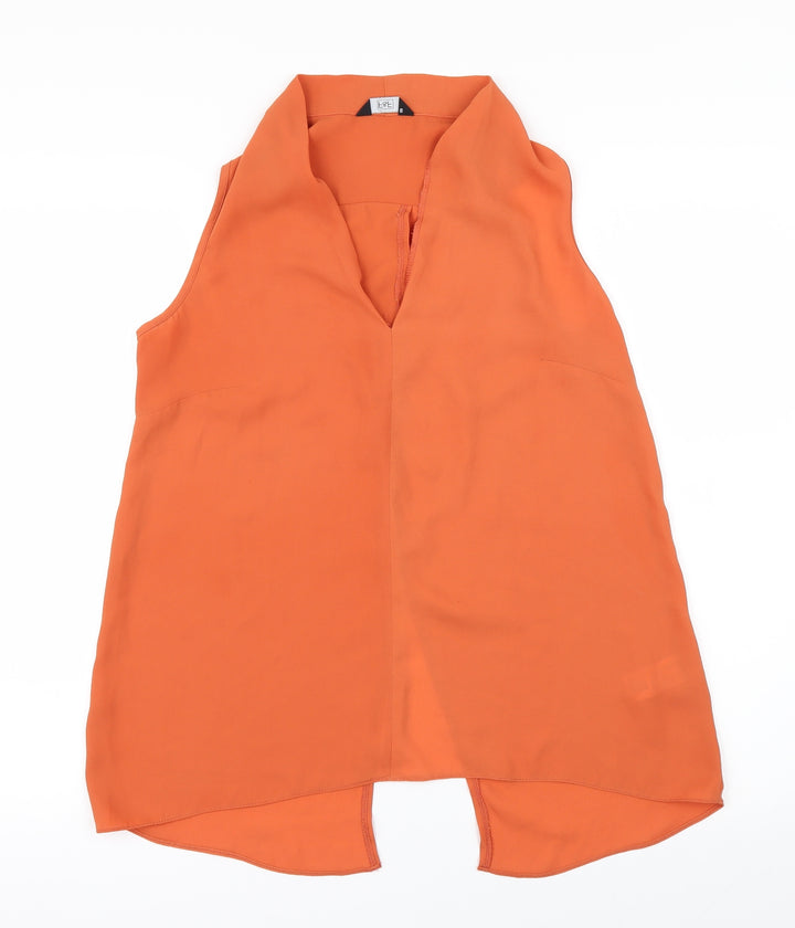 F&F Womens Orange Basic Blouse Size 8