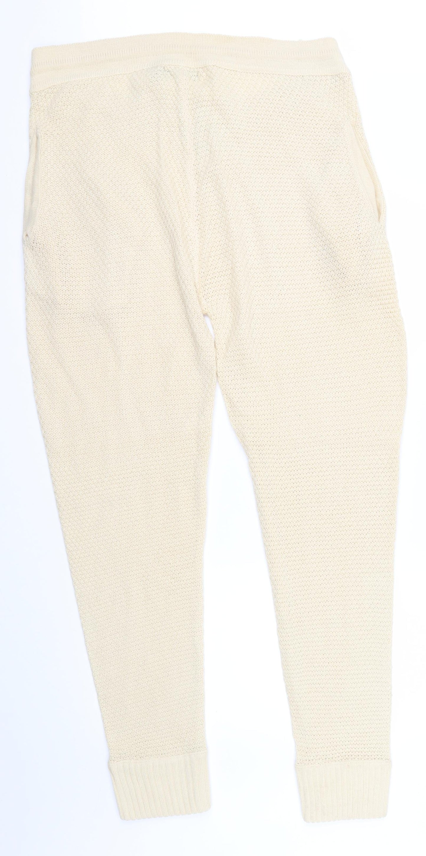 Misspap Womens Beige   Sweatpants Trousers Size 16 L29 in